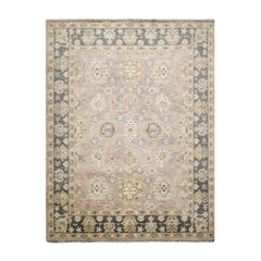9x12 Gray, Moss Hand Knotted Oushak 100% Wool Transitional Oriental Area Rug