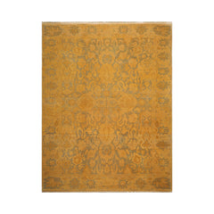 9x12 Hand Knotted Turkish Oushak 100% Wool Arts & Crafts Oriental Area Rug Moss, Gold Color