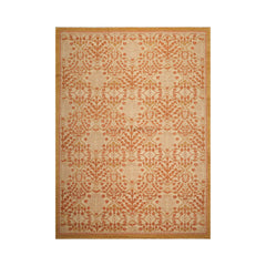 9x12 Hand Knotted Tibetan 100% Wool Michaelian & Kohlberg Transitional Oriental Area Rug Beige, Gold Color