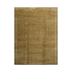 9x12 Hand Knotted Tibetan 100% Wool Michaelian & Kohlberg Modern & Contemporary Oriental Area Rug Gold,Olive Color
