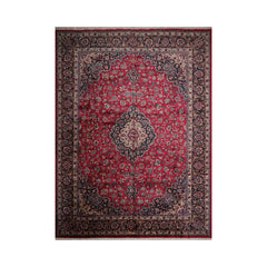 Palace Hand Knotted 100% Wool Tabriz Traditional Oriental Area Rug Plum, Midnight Blue Color