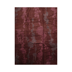 9x12 Chocolate, Aubergine Hand Knotted Tibetan Wool and Silk Michaelian & Kohlberg Transitional Oriental Area Rug