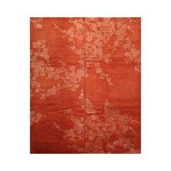 8x10 Burnt Orange, Muted Earth Tones Hand Knotted Tibetan 100% Wool Tibetan Transitional Oriental Area Rug