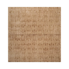 Beige, Gold Hand Knotted Tibetan Wool and Silk Transitional Oriental Area Rug