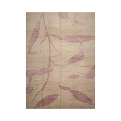 10x14 Gray, Beige Hand Knotted Tibetan Wool and Silk Tibetan Modern & Contemporary Oriental Area Rug