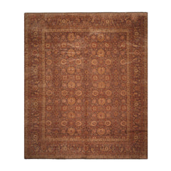 Palace Hand Knotted Afghan Oushak 100% Wool Oushak Traditional Oriental Area Rug Aubergine, Gold Color