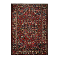 Palace Hand Knotted 100% Wool Bhakhtiari Traditional Oriental Area Rug Rust, Ivory Color