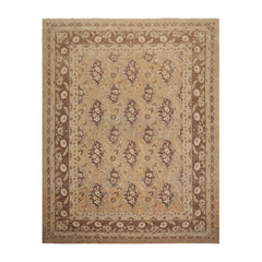 8x10 Tan, Beige Hand Knotted 100% Wool Chobi Peshawar Traditional 200 KPSI Oriental Area Rug