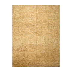 9x12 Michaelian & Kohlberg Hand Knotted Wool & Silk Area Rug Gold