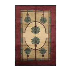 6x9 William Morris Beige Hand Knotted Arts & Crafts/Mission Wool Oriental Area Rug