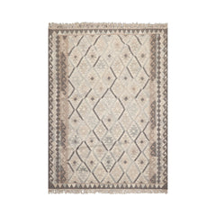 LoomBloom 5x8 Hand Woven Southwestern Kilim Wool Beige Oriental Area Rug