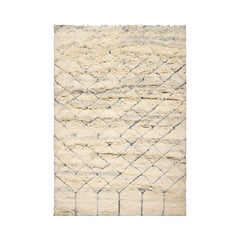 LoomBloom 5x8 Geometric Hand-Knotted Moroccan Rug