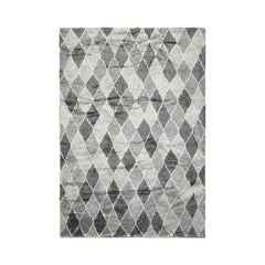 LoomBloom 5x8 Stylish Gray Handmade Wool Tribal Moroccan Rug