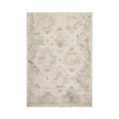 LoomBloom Hand Woven Beige Southwestern Moroccan Wool Rug 5x8