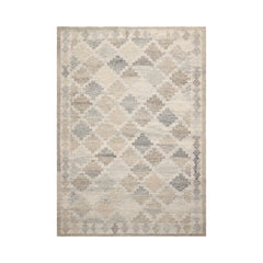 LoomBloom 5x8 Beige Hand-knotted Southwestern Moroccan Wool Oriental Area Rug