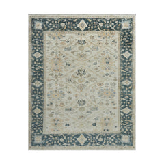 Multi Size Beige, Blue, Gray Color Hand Knotted Oushak Wool Traditional Oriental Rug