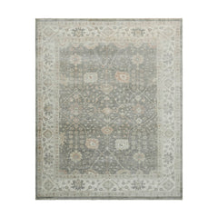 8x10 Gray Beige Muted Earth Tones Color Hand Knotted Oushak Wool Traditional Oriental Rug