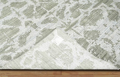 5' 4''x7' 6'' Tone On Tone Gray Color Hand Knotted Wool/Bamboo Silk Transitional Oriental Area Rug