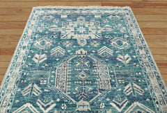 Multi Size Blue, Gray Hand Knotted Arts & Crafts 100% Wool Turkish Oushak Traditional Oriental Area Rug