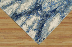 8x10 Navy Beige Gray Color Hand Knotted Contemporary Oushak Wool Contemporary Oriental Rug