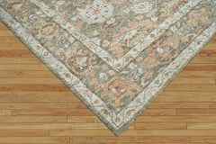 8x10 Moss Rust Beige Color Hand Knotted Oushak Wool Traditional Oriental Rug