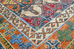 8x10 Green Gold Orange Color Hand Knotted Oushak Arts & Crafts Wool Arts & Crafts/Mission Oriental Rug