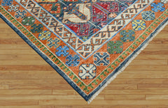 8x10 Green Gold Orange Color Hand Knotted Oushak Arts & Crafts Wool Arts & Crafts/Mission Oriental Rug