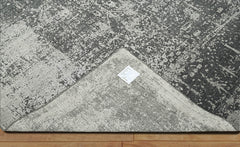 8x10 Tone on Tone Gray Hand Knotted 100% Wool Transitional Oriental Area Rug