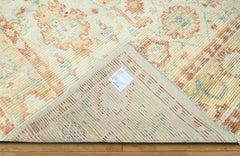 9x12 Beige Hand Knotted Oushak 100% Wool Traditional Oriental Area Rug