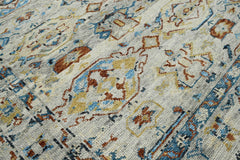 8x10 Beige Gray Gold Color Hand Knotted Oushak Wool Traditional Oriental Rug