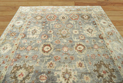9x12 Gray Hand Knotted 100% Wool Traditional Oriental Area Rug
