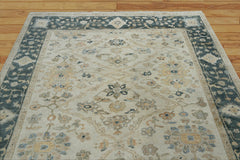 Multi Size Beige, Blue, Gray Color Hand Knotted Oushak Wool Traditional Oriental Rug