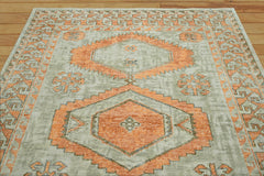 Multi Size Gray, Peach Hand Knotted Persian 100% Wool Indo Oushak Traditional Oriental Area Rug Gray,Peach Color