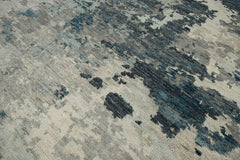 8x10 Hand Knotted 100% Wool Oushak Traditional Oriental Area Rug Silver, Turquoise Color