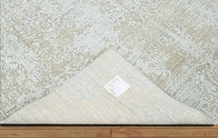 8x10 Light Blue, Gray Hand Knotted 100% Wool Transitional Oriental Area Rug