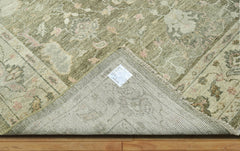 9x12 Hand Knotted 100% Wool Oushak Traditional Oriental Area Rug Sage, Green Color