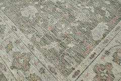 9x12 Hand Knotted 100% Wool Oushak Traditional Oriental Area Rug Sage, Green Color