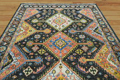 9x12 Hand Knotted 100% Wool Oushak Traditional Oriental Area Rug Charcoal, Multi Color