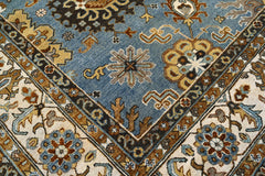 8x10 Blue Cream Gold Color Hand Knotted Oushak Arts & Crafts Wool Arts & Crafts/Mission Oriental Rug