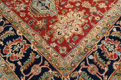 8x10 Red Black Gold Color Hand Knotted Oushak Wool Traditional Oriental Rug