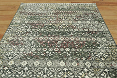 8x10 Black, Gray Hand Knotted 100% Wool Oushak Traditional Oriental Area Rug