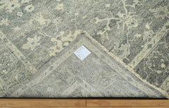 9x12 Hand Knotted 100% Wool Oushak Traditional Oriental Area Rug Carbon, Taupe Color