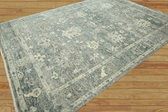 9x12 Hand Knotted 100% Wool Oushak Traditional Oriental Area Rug Carbon, Taupe Color