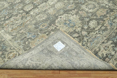 8x10 Beige, Gray Hand Knotted 100% Wool Oushak Traditional Oriental Area Rug
