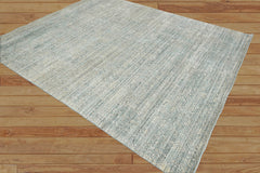 8x10 Celadon,Beige Hand Knotted Hand Made 100% Wool Modern & Contemporary Oriental Area Rug