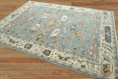 10' x14' 2'' Gray Beige Green Color Hand Knotted Indo Oushak 100% Wool Traditional Oriental Area Rug