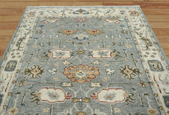 Multi Size Gray,Beige Hand Knotted 100 % Wool Indo Oushak Traditional Oriental Area Rug