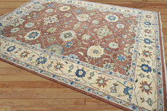 2' 7''x8' 11" Brown Beige Sage Color Hand Knotted Indo Oushak 100% Wool Traditional Oriental Area Rug