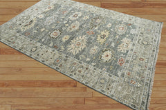 Multi Size Gray, Beige Hand Knotted 100% Wool Indo Oushak Traditional Oriental Area Rug