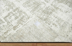 Multi Size Beige, Gray Hand Knotted 100% Wool Modern & Contemporary Oriental Area Rug